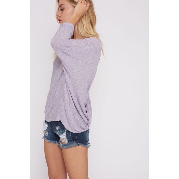 LAST ONE!! Twisted Open Back Top-LAVENDER - Picture 2 of 5